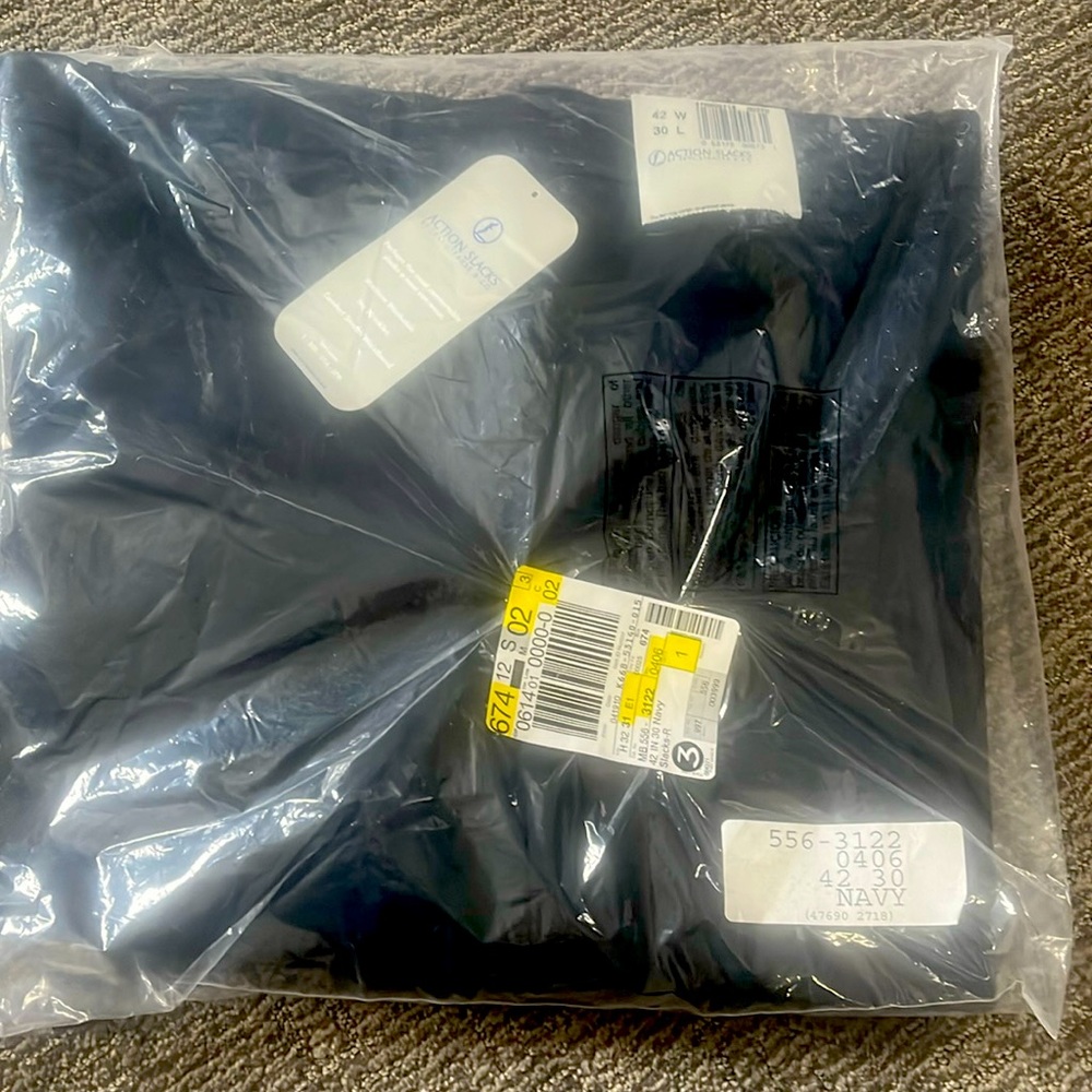 Men’s navy slacks